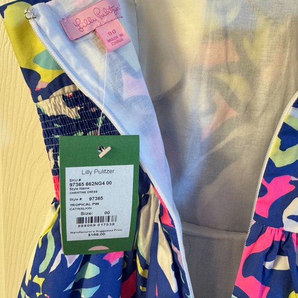 NEW WITH TAGS- Lilly Pulitzer Christine dress size 00 - Picture 3 of 7